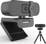 2K  Webcam  for  PC ,  with  Noise - Cancelling  Microphone &  Privacy  Cover ,