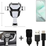 Car holder air vent mount for Vivo V40e cell phone mount