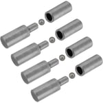 4 charnières soudables, en acier de 105x24 mm, à souder sur les portes à battant, fenêtres, rampe de remorque, charnières détachables à billes