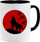 Jungle Mug Tasse viking nordique | Idée cadeau pour les hommes âgés, papa, grand-père, tasse à café, motif viking, tête de mort, chope à bière thors hammer (VIKING009)