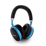 METRONIC Powerade 480189 Casque Audio à Réduction de Bruit Active ANC avec Bluetooth apTX Faible Latence et Kit Mains Libres intégré, Autonomie 24 Heures Noir/Bleu Arceau