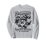 Halloween Gnome and a Spooky Funny Cute Ghost Chilling Tale Sweatshirt