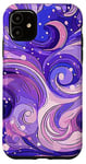 iPhone 11 Swirl Purple Color Illustration Pattern Abstract Art Case