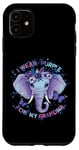 Coque pour iPhone 11 Alzheimer Alzheimer Alzheimer Fleurs violettes Alz Elephant Dementia Alz