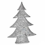 Krist+ Figurine décorative Sapin de Noël en métal argenté 12 x 59,5 x 48,5 cm (3 unités)