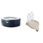 Intex Pure Spa Blue Navy 6 Places & Porte Verre Pure Spa