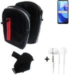 Shoulder bag / holster + earphones for Motorola Moto E30 Belt Pouch Case