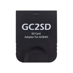 Adaptateur De Carte Micro Sd,Plug And Play,Lecteur De Carte Mémoire Professionnel Pour Console De Jeu Gamecube Wii,Accessoires - Type Black