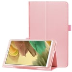 SKALO Samsung Tab A7 Lite Duofold Litchi Suojakotelo - Pinkki