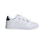 adidas Advantage Base 2.0 Shoes Children Chaussures, Cloud White/Cloud White/Core Black, 34.5 EU