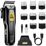 VGR Cordless Hair Clippers for Men with Taper Lever and Turbo Mode - Professional Mens Hair Cutting Kit with Ceramic Blades - Rechargeable