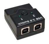 World of Data USB 2.0 Switch - Share one device (E.G. Printer, Hard drive, scanner) with Two PC's - Simply select which PC to use via the manual switch