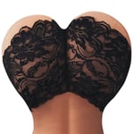 Moent Girl High Waist Lace Underwear,Sexy Seamless Brief Pantie Thong Lingerie Knicker G-string,Intimates Sleepwear Valentine's Day(Black-L)