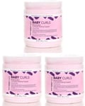 3x Aunt Jackie’s Baby Curls Moisture Rich Curling & Twisting Custard 426g