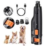 Gimars Lime à Ongles pour Chien Réglable 6 Vitesses Broyeur à Ongles pour Chien avec Double Lumière LED, Broyeur à Ongles pour Animaux De Compagnie, Rechargeable Lime Ongles Chien par USB