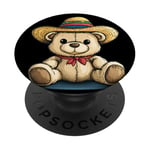 Fiesta Ready Ours en peluche en ombrero pour homme et femme PopSockets PopGrip Adhésif