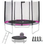 Trampoline rond 300cm avec filet, échelle, bâche et kit ancrage - RALLI 300