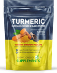 Turmeric, Ginger & Black Pepper 4000 mg Tablets, Curcumin Supplements 120 Count