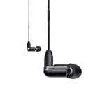 Shure AONIC 3 Wired Sound Isolating Earbuds, Clear Sound, Single Driver with BassPort, Secure In-Ear Fit, Detachable Cable, Durable Quality, Compatible with Apple & Android Devices - Black