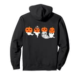 Happy Halloween Spooky Cute Boo Ghost Pumpkin ART ON BACK Pullover Hoodie