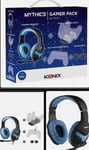 Gamer Pack for Playstation 4 inc Headphones with Microphone, Charging Dock New