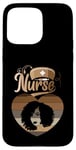 Coque pour iPhone 15 Pro Max Afro Black Nurse Mélanine Afro-Américaine Drôle Infirmière