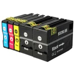 5 Multicolour Ink Cartridges for HP Officejet 7510 All-In-One 7600 +Chip