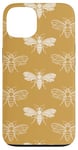 Coque pour iPhone 13 Beige beige neutre motif abeilles