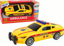 Leantoys Sportbil Ambulans Ljus Ljud Gul Drive