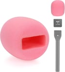 Bonnette Micro Anti Pop Rode Wireless GO/Pro sans Fil - Wireless GO II Mousse Micro pour Rode Interview GO Adaptateur Portable, Interview GO Filtre anti-pop Anti Bruit Filtre en Mousse, Rose