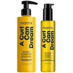 Matrix A Curl Can Dream Defining Light Hold Hair Gel 250ml and Moisturising Hair Oil 150ml Bundle for Curls and Coils