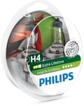 Halogenpære PHILIPS LONGLIFE ECOVISION 12V H4 60/55W X2