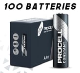 100 x Duracell AA Procell Constant Power Alkaline Battery Industrial LR6 MN1500