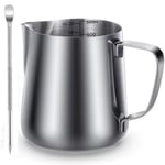 20Oz/600Ml Stainless Steel Milk Frother Cup Milk Coffee Cappuccino Latte6275