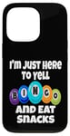 Coque pour iPhone 13 Pro I'm Just Here To Yell Bingo And Eat Snacks Soirée de jeu amusante