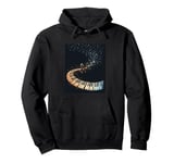 Piano Keyboard Music Pullover Hoodie