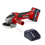 Einhell Power X-Change 18V Cordless Angle Grinder with Battery and Charger - 115mm (4 Inch) Disc Battery Grinder for Cutting, Grinding and Polishing - TC-AG 18/115 Li Cordless Power Tool Set