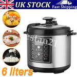 10-in-1 Multi Cooker 6L Pressure Non-Stick Rice Cook Keep Warm Digital 1050W