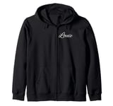 Beautiful Handwritten Font Louie Calligraphy Zip Hoodie