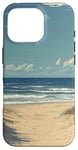 Coque pour iPhone 16 Pro Plage de sable avec dunes - Graphique vintage