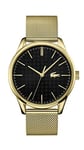 Lacoste Analogue Quartz Watch for Men with Gold Colored Stainless Steel mesh Bracelet - 2011104