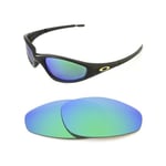 NEW POLARIZED CUSTOM GREEN LENS FOR OAKLEY STRAIGHT JACKET 1999 SUNGLASSES