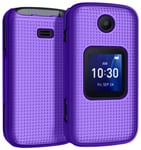 Grid Texture Hard Shell Case Cover for Alcatel Go FLIP 4, TCL FLIP Pro Phone