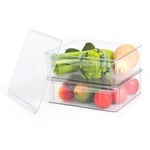 Extra Large Clear Fridge Organisers - Set of 2