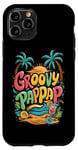 Coque pour iPhone 11 Pro Rétro Groovy Pap Pap Daddy pour la fête des pères papa, grand-père homme