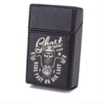 Etui Boite en Cuir Paquet De Cigarette Noir Biker