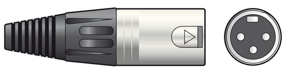 DMX 3 Pin Terminator Fitted with 120 Ohm 1/4 W Resistor