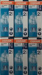 Pack of 6 Osram 20W = 25W G9 2pin Halopin Halogen Capsule Clear Dimmable bulb