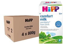 HiPP Comfort Baby Milk Powder Formula, From Birth, 800g (Pack of 4)