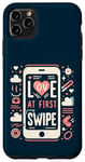 Coque pour iPhone 11 Pro Max Love At First Swipe Rencontres en ligne Love Matching Valentines